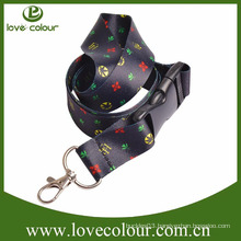 Custom Lanyard Strap Fabric Sublimation Transfer Printed VIP Lanyard